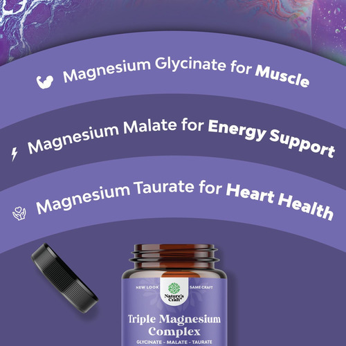 Suplemento De Complexo Triplo De Magnésio 400mg Elemental - - Imagem 4
