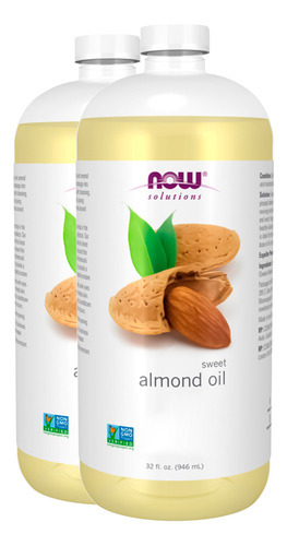 Óleo Amendoa Doce Now Foods 946 Ml Puro Importado 2un