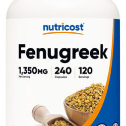 Suplemento Nutricost Fenugreek Seed 1350 Mg 240 Cápsulas