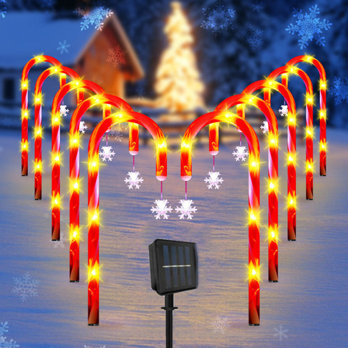 8 Peças De Luzes Solares De Natal Para Decoração De Jardim - Imagem 6