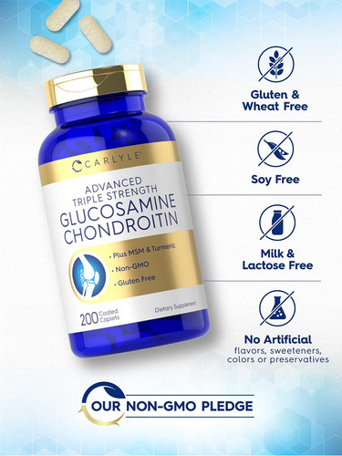Suplemento Carlyle Glucosamina Condroitina Msm Turmeric 200c - Imagem 5