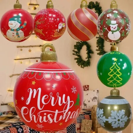Decoração Exterior De Bola De Natal Inflável Grande 6 Peç - Imagem 7