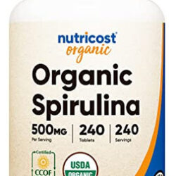 Suplemento Nutricost Espirulina Orgânica 500mg 240 Comprimid