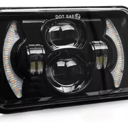W Luz De Direção Farol Led 4x6 H4 Alto Baixo Drl 4x4 4656