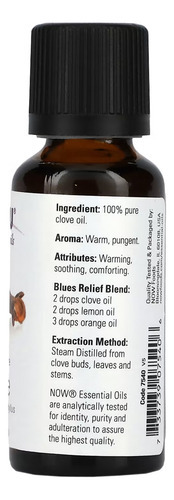 Óleo De Cravo 30ml Now Foods 100% Puro Importado 4un - Imagem 3
