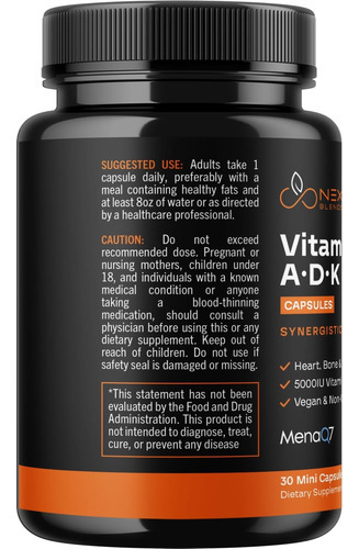 Suplemento Vitamínico Adk De Alta Absorção - Vitamina Vegana - Imagem 6