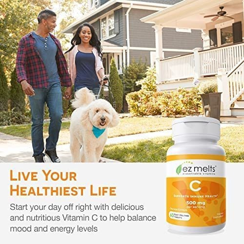 Vitamina C Ez Melts 500 Mg 60 Comprimidos - Imagem 4