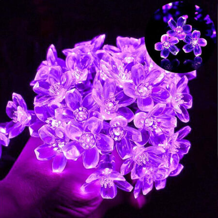 5m Luzes Natal Ao Ar Livre Luz Solar Da Corda Da Flor 20led- - Imagem 49