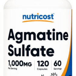 Sulfato De Agmatina Nutricost 1000 Mg, 120 Cápsulas Sem Glút
