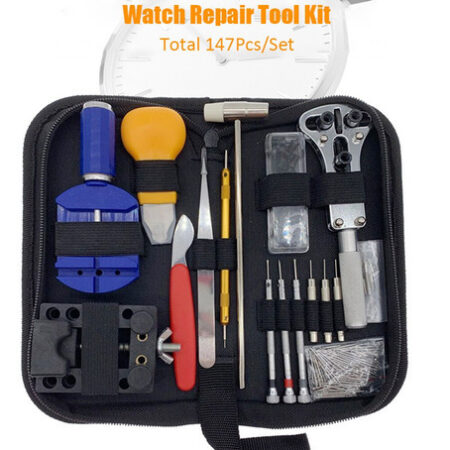 147pcs 147 Pçs/set Relógio Reparação Ferramenta Kit Caso Abr - Imagem 4