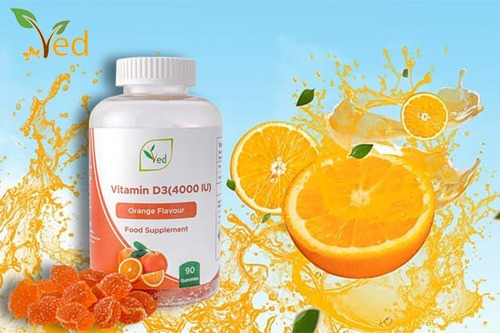 Gomas De Vitamina D3 Ved Para Adultos 4000 Ui, Sem Ogm - Sem - Imagem 3