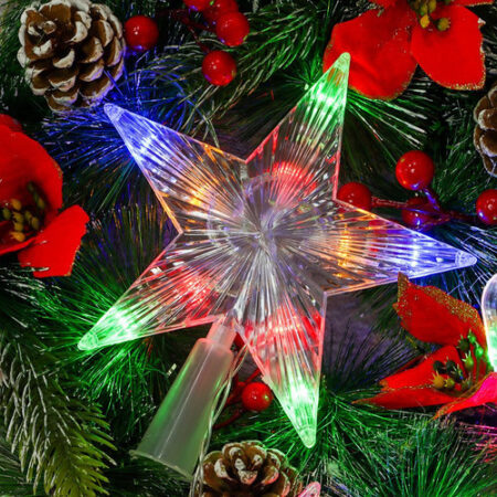 Enfeites De Topo De Árvore De Natal Lâmpada De Estrela De Ci - Imagem 13