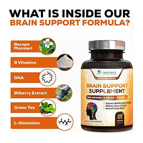 Suplemento Cerebral Nootrópico Para Memória, Foco E Concent - Imagem 2