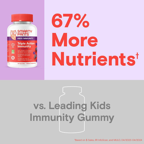 Smartypants Kids Immunity Sabugueiro Gomas: Suplemento De Su - Imagem 4