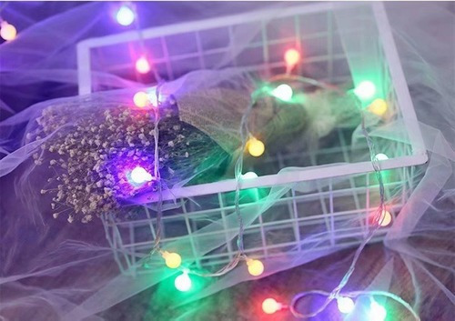 Varal Pisca Led 100 Bolas 10m Colorido Decoração Festa - Imagem 6