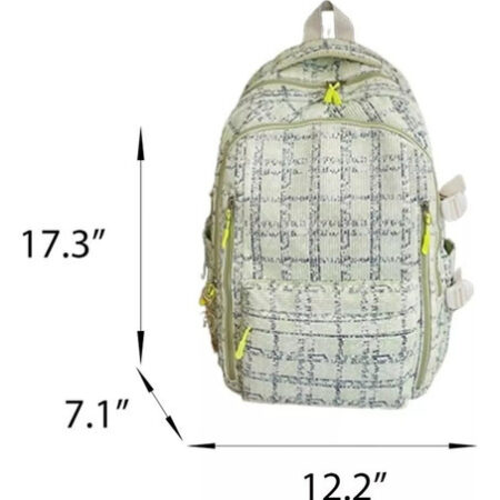 Novo Mochila De Veludo Cotelê E Morango 2024, Linda Mochila - Imagem 24