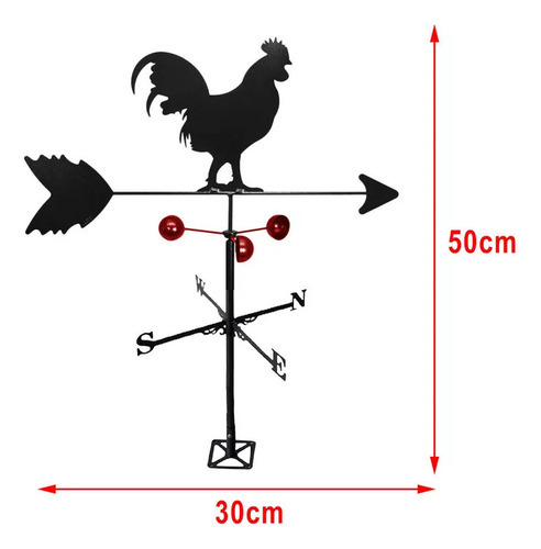 Decoração De Jardim Ao Ar Livre Vane Rooster Farm House - Imagem 2