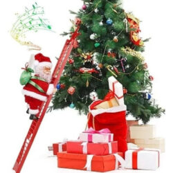 Novo Papai Noel Musical Subindo Escadas Elétricas De Natal