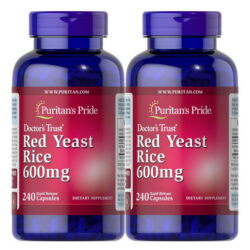 Cápsula De Arroz Com Fermento Vermelho Puritans Pride 600 Mg