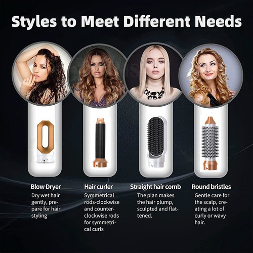 Modelador De Cabelo 5 Em 1 Airwrap Air Curler Dryer Straight - Imagem 3