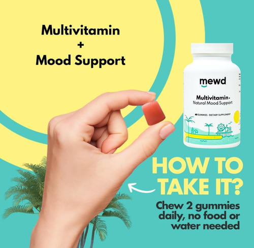 Goma Multivitamínica Diária Para Adultos Mewd Que Inclui L-t - Imagem 7