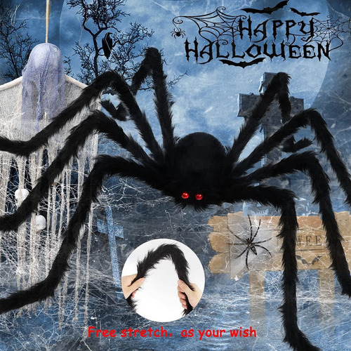 Decoração Ao Ar Livre De Halloween Furry Spider*4 - Imagem 6