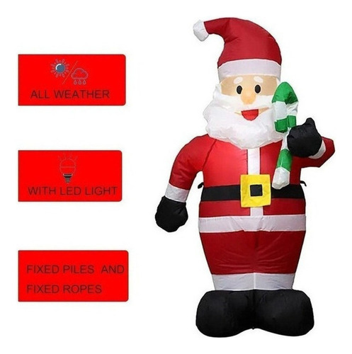 Papai Noel Inflável Com Sugar House - Imagem 2