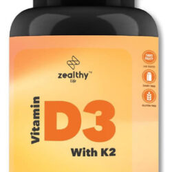 Zealthy Life - Vitamina D3 Com K2-60 Cápsulas