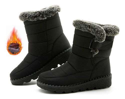 Botas De Neve Impermeáveis Femininas De Inverno
