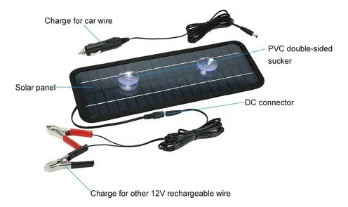 Carregador Solar De Bateria De Barco Para Carro E Automóvel - Imagem 3