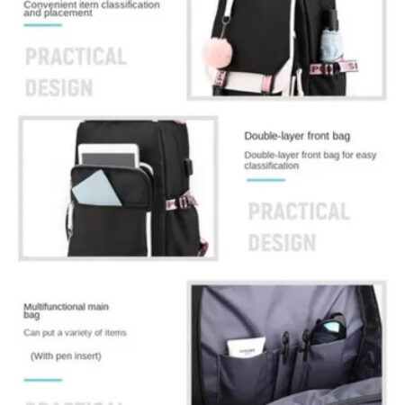 Mochila De Grande Capacidade 2024 New Series Stitch W1 - Imagem 11