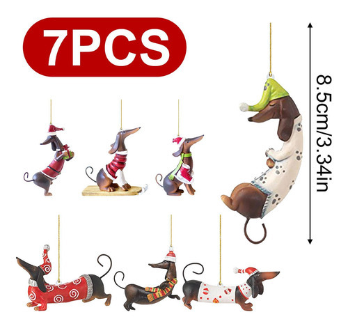 Decorações De Árvore De Cachorro Dachshund De Natal Pingente - Imagem 6