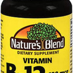 Vitamina B-12 Marca Natures Blend, 100 Mcg, 100 Pastilhas