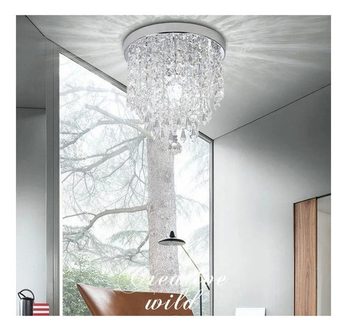 Elegante E Moderno Pingente Lustre Lâmpada De Cristal - Imagem 2