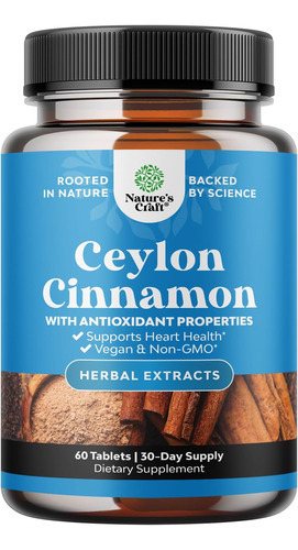 Comprimidos De Canela Orgânica Do Ceilão 1000 Mg - Suplement