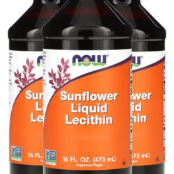 Lecitina De Girassol Now Foods 473 Ml Puro Importado 3un