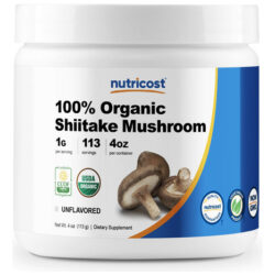 Cogumelo Shiitake Em Pó Nutricost Organic 120 Ml Sem Glúten