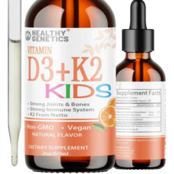 Gotas De Vitamina D3 K2 Para Crianças Com Genética Saudável