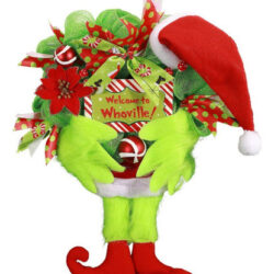 Guirlanda De Natal Grinch, Enfeite Para Pendurar Na Porta