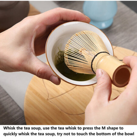 Pincel Matcha Tool Bamboo Tea Whisk Bowl De Estilo Japonês - Imagem 9