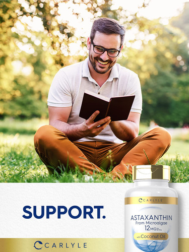 Suplemento Carlyle Astaxantina 12 Mg 120 Cápsulas Gelatinosa - Imagem 6