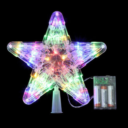 Enfeites De Topo De Árvore De Natal Lâmpada De Estrela De Ci - Imagem 8