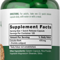 Extrato De Casca De Carlyle Catuaba | 470mg | 120 Cápsulas |