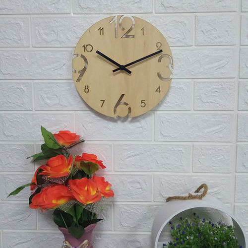 Relógio De Parede European Wood Watch Modern Design Home Dec - Imagem 2