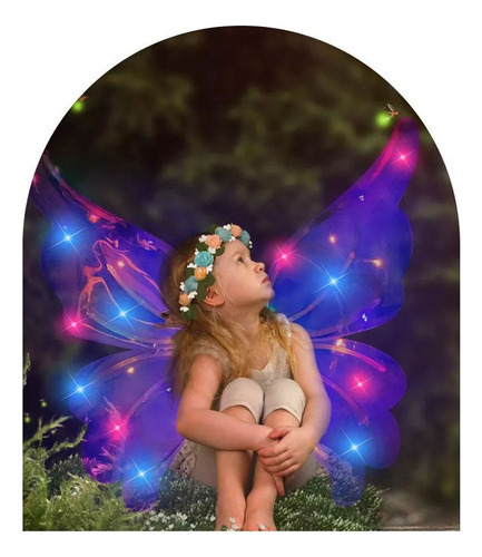 Hhh Asas De Anjo Com Iluminação Para Festa De Fantasia - Imagem 2