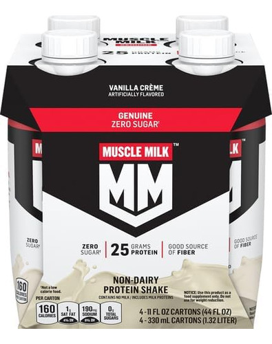 Shake De Proteína Genuína Do Leite Muscular, Creme De Baunil