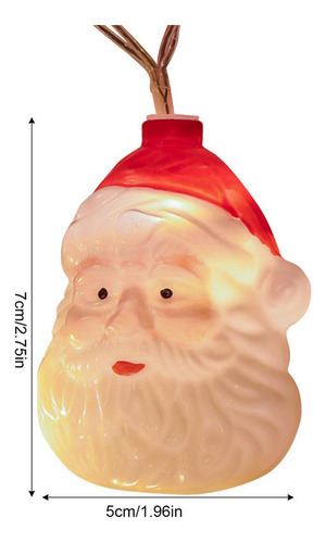 Hhh 2,5 M 20 Ornamentos De Luzes De Corda De Papai Noel Com - Imagem 8