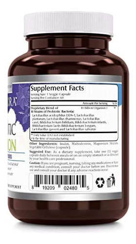 Amazing Flora Probiotic 10 Melhores Cepas De Probióticos, C - Imagem 3