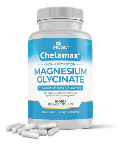 Chelamax Magnésio Glicinato 900mg Para Um Sono Reparador, Cã