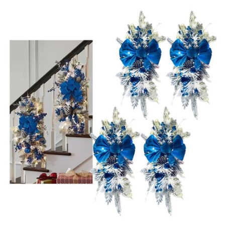 Decoração De Guirlanda De Natal Gigante De 4 Kits Com Luzes - Imagem 12